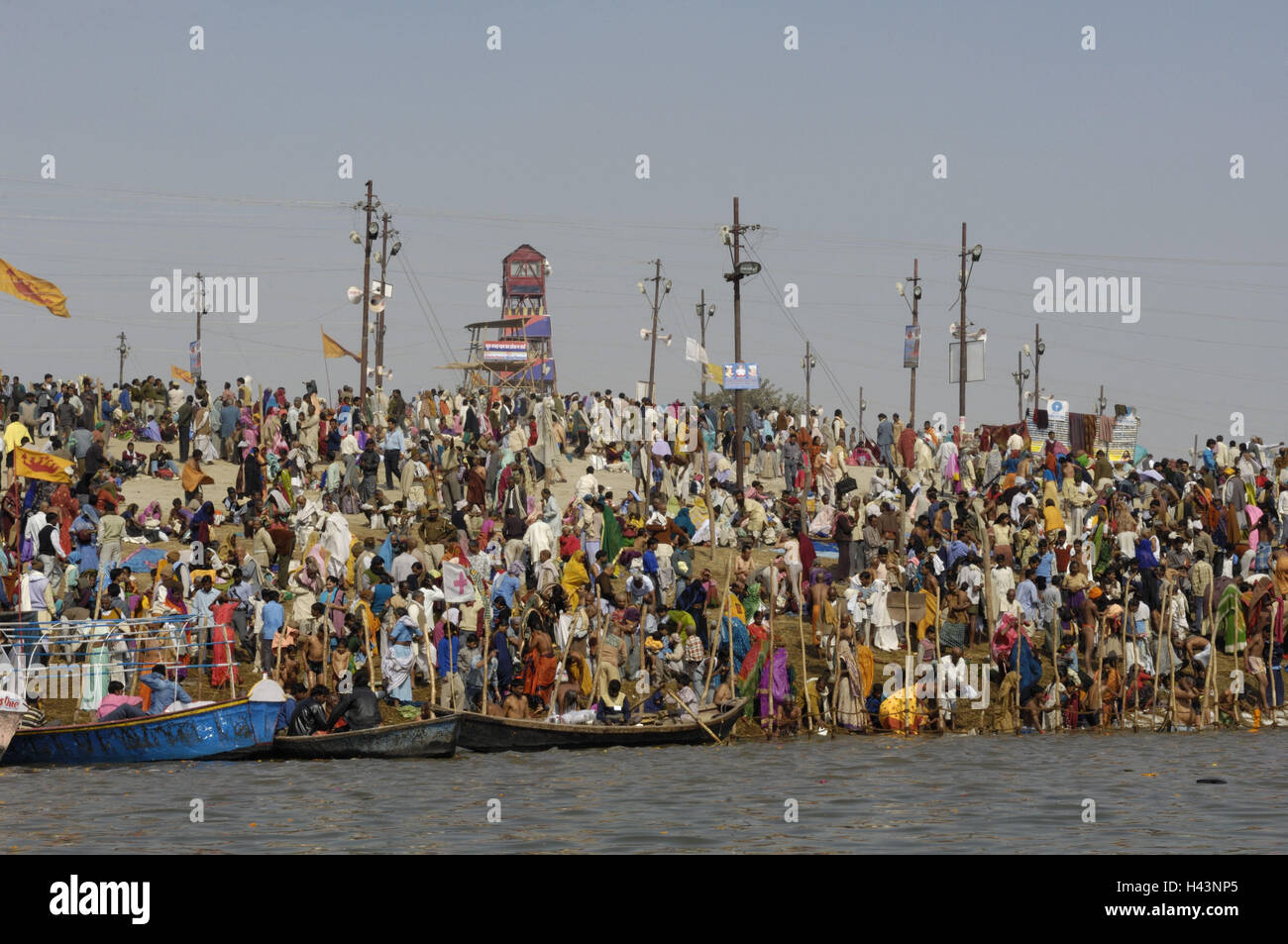 Indien, Uttar Pradesh, Allahabad, Kumbh Mela, menschliche Maßnahmen, Stockfoto