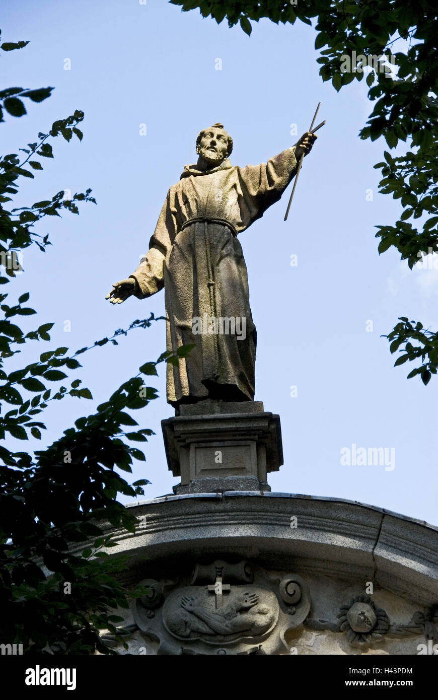 Italien, Sacro Monte di Orta, Denkmal, Heiliger Franziskus, Stockfoto