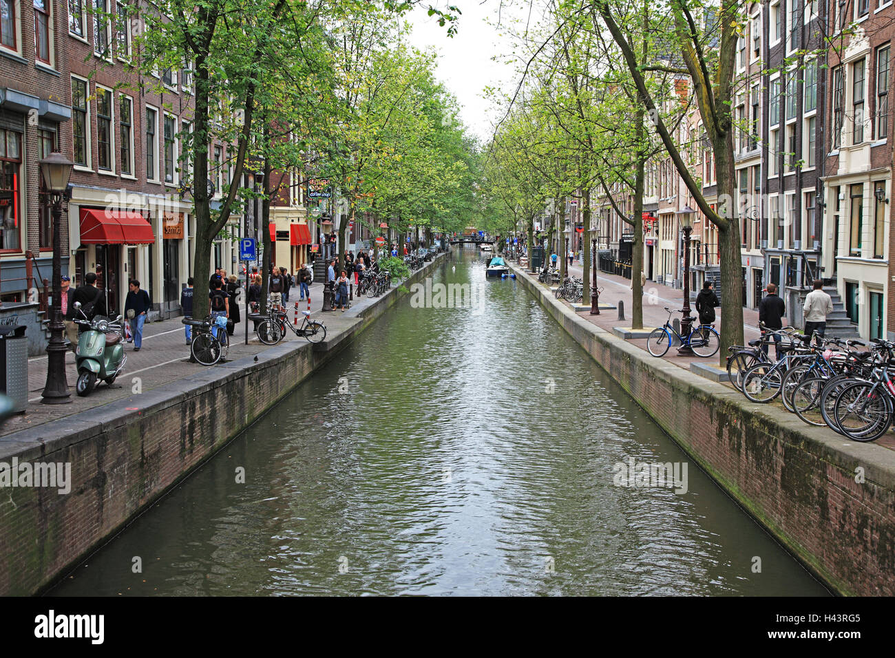 Niederlande, Amsterdam, Kanal, Stockfoto