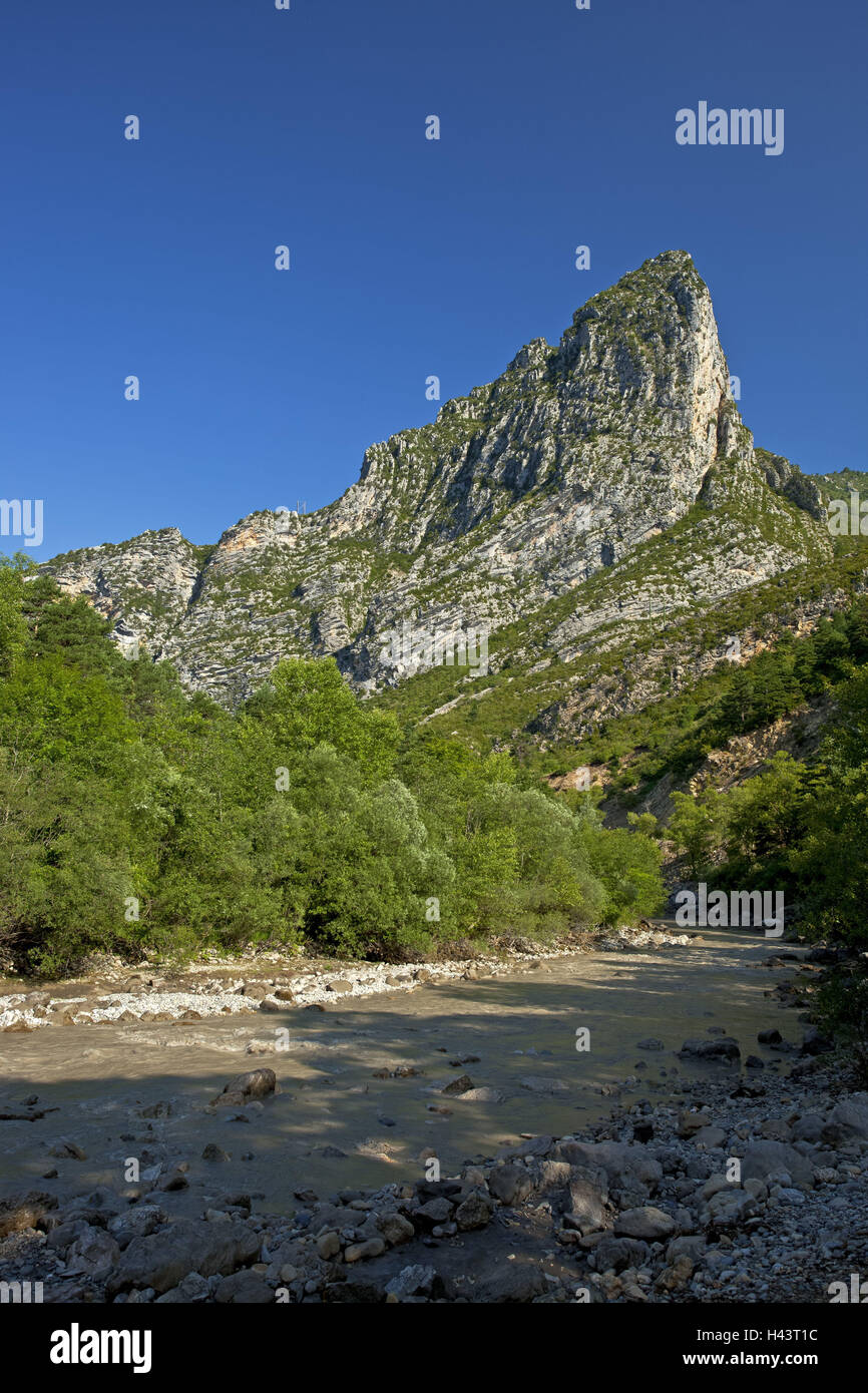 Europa, Süd-Frankreich, Provence, Verdonschluchten, Tal, Nationalstrasse D 952, Castellane, Rougon, Stockfoto