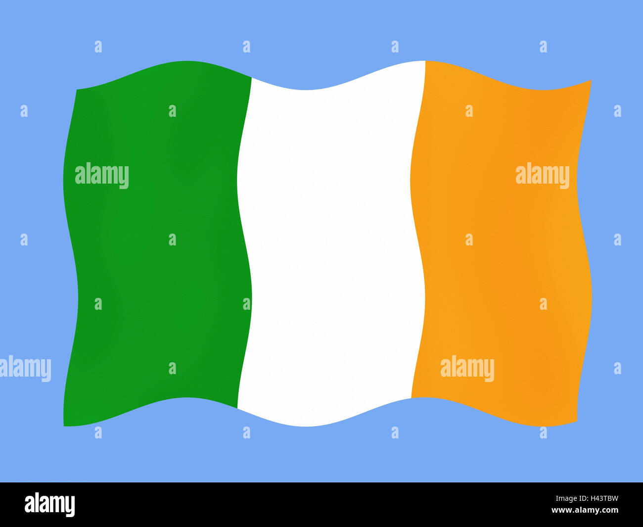 Computergrafik, Nationalflagge, Irland, Flagge, Flagge, Flagge, Zustand Abbildung, Schlag, in der irischen, Tricolor, dreifarbig, Produktfotografie, Stockfoto