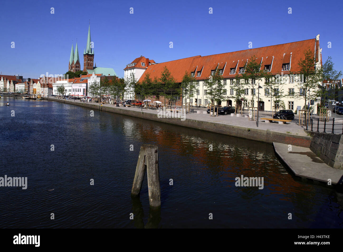 Deutschland, Schleswig - Holstein, Lübeck, Häuser, historisch, Obertrave Stockfoto