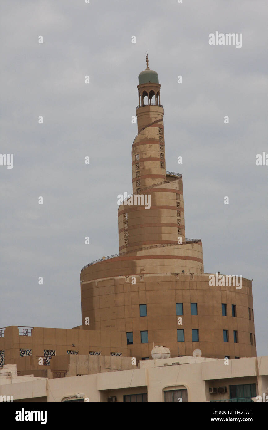 Katar, Doha, Al Fardan islamischen Zentrum, Katar, Gebäude, Architektur, Turm, Fassade, Fanar, Stockfoto