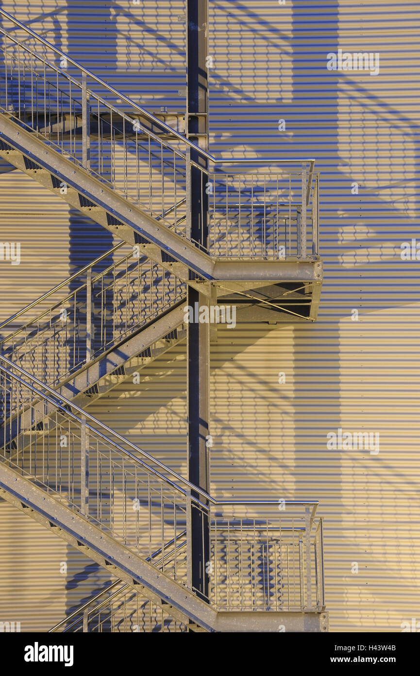 Außentreppe Stahl-Design arbeiten, Treppe, Treppen, Fassade, Detail