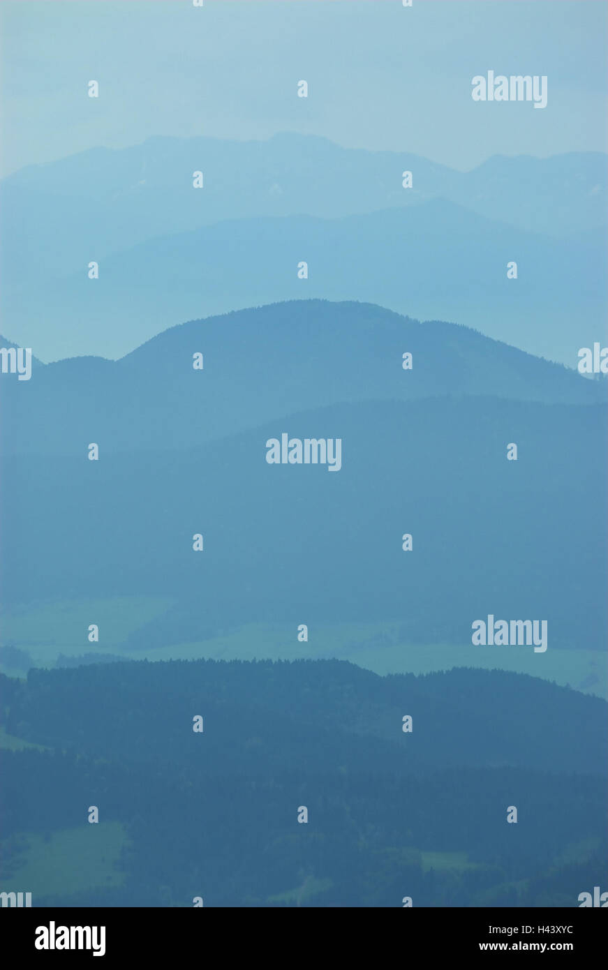 Bergkette, die hohe Tatra, morgen Dunst, Nationalpark "Mala Fatra", Provinz Zilina, Slowakei, Stockfoto