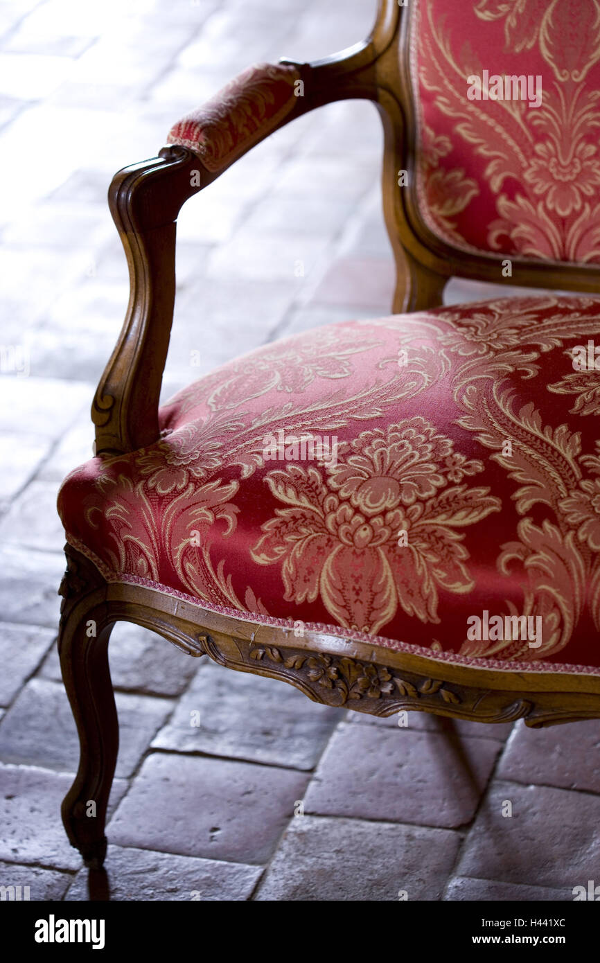 Sessel, mittlere Nahaufnahme, Detail, Stockfoto