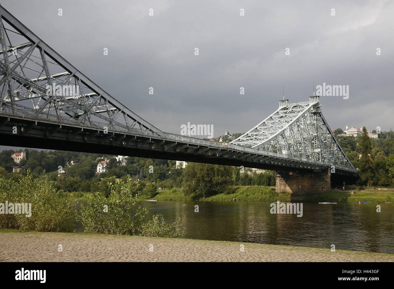 Deutschland, Sachsen, Dresden, Brücke, böse Überraschung, Stockfoto