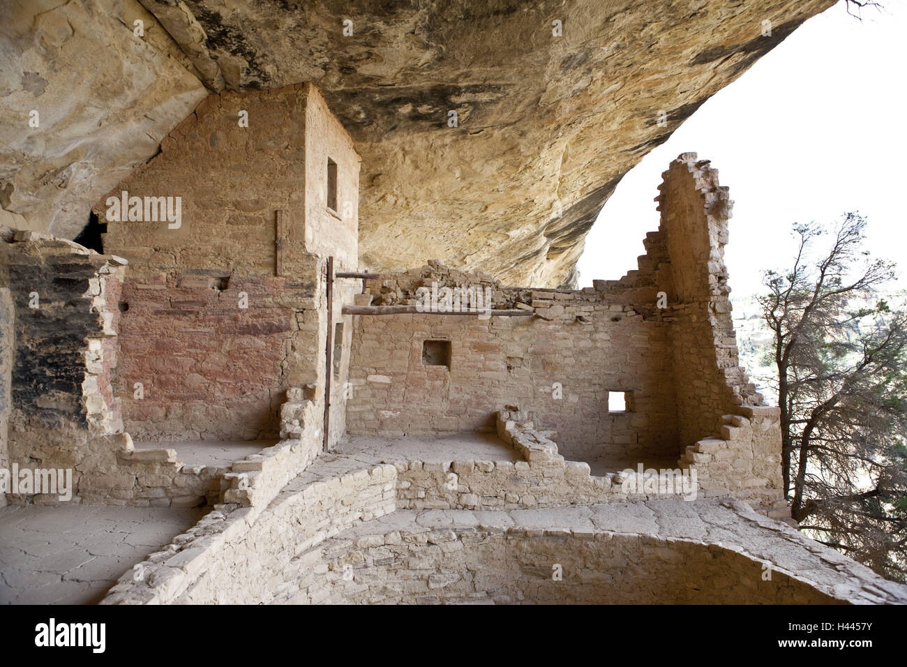 USA, Colorado, Mesa Verde Nationalpark, Galle Wohnungen, Vorkolumbisch, Anasazi Kultur, "Balcony House", Stockfoto