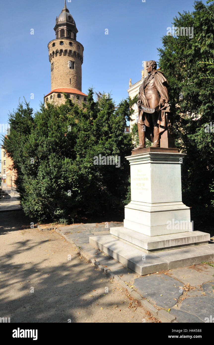 Denkmal, imperial Wildschwein Turm, Platz des 17. Juni, Görlitz, Sachsen, Deutschland Stockfoto