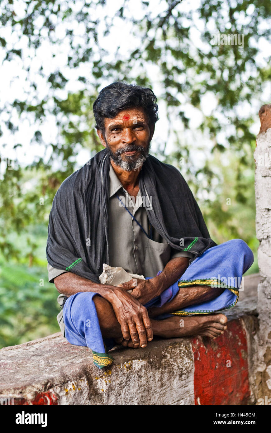 Indianer, Wallfahrt, Rest, Wand, sitzen, Stockfoto