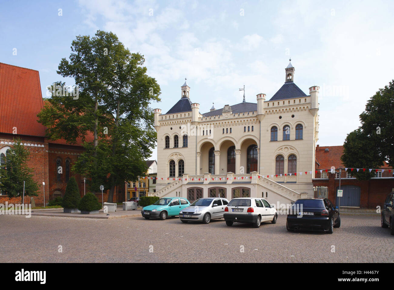 Deutschland, Mecklenburg-Vorpommern, Schloss Witten, Rathaus Stockfoto