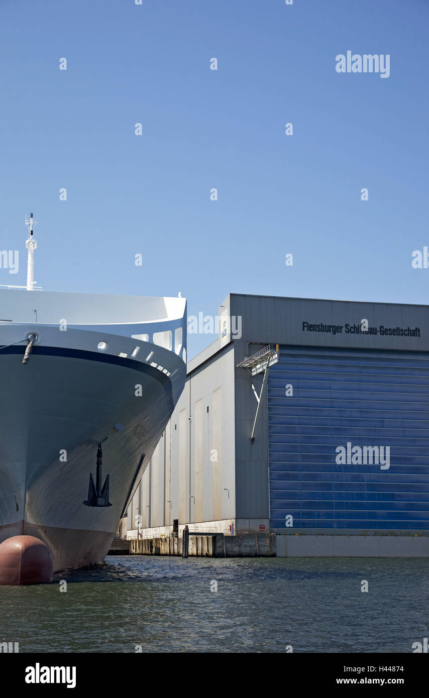 Werft, Flensburger Förde, Stockfoto