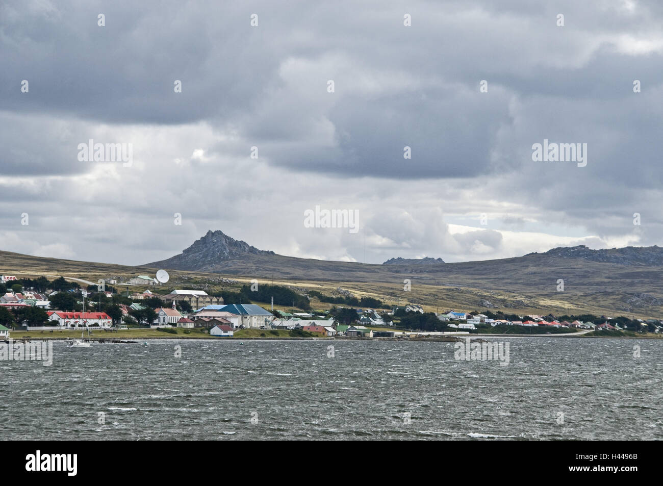 Großbritannien, den Falkland-Inseln, port Stanley, lokale Ansicht, Bucht, Stockfoto