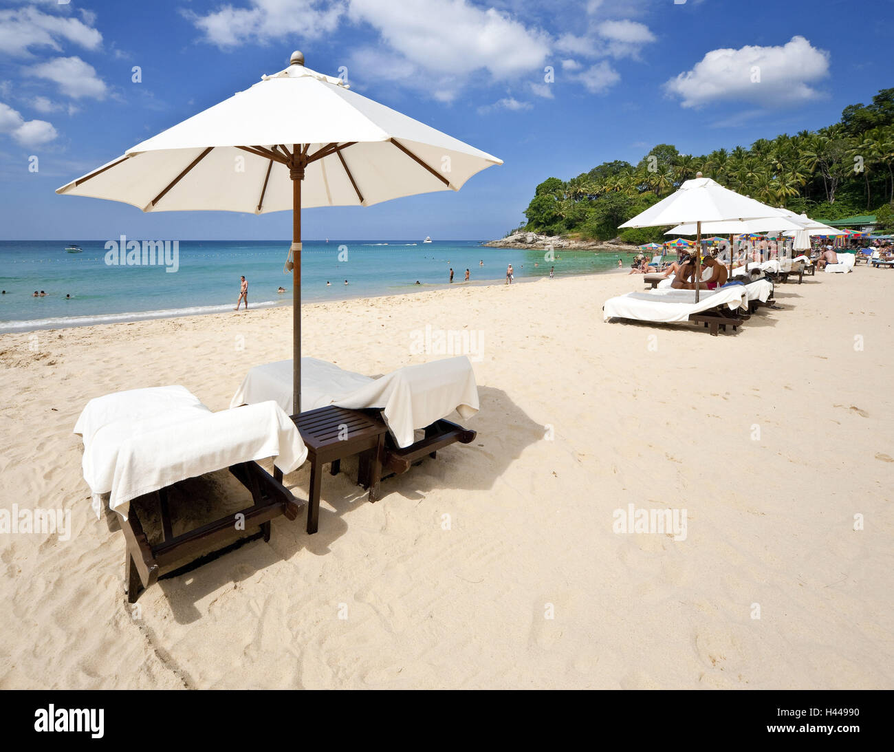 Thailand, Insel Phuket Surin Beach, Beach Hotel, Stockfoto