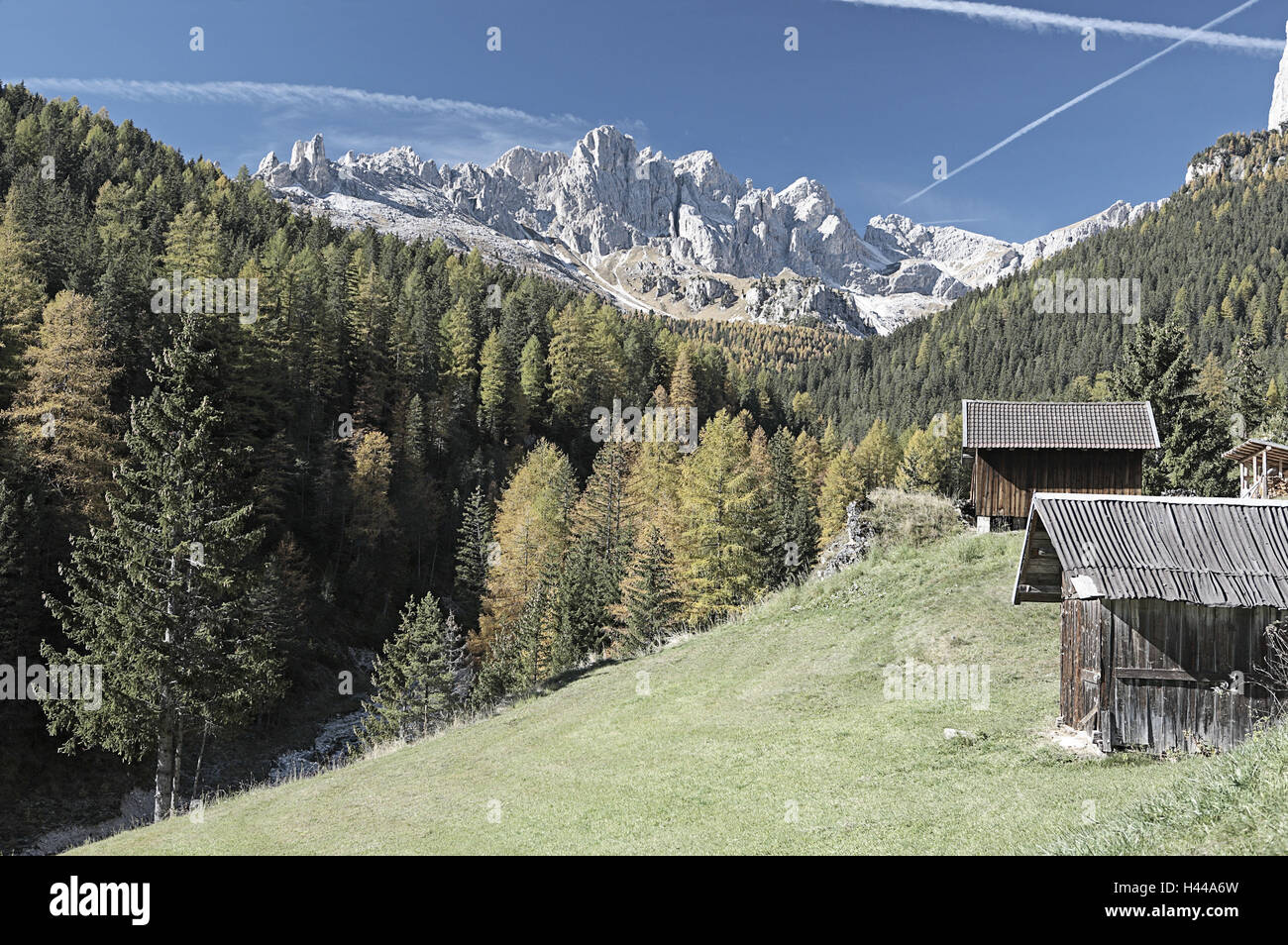 Südtirol, Dolomiten, Berglandschaft, Rosengarten, Stockfoto