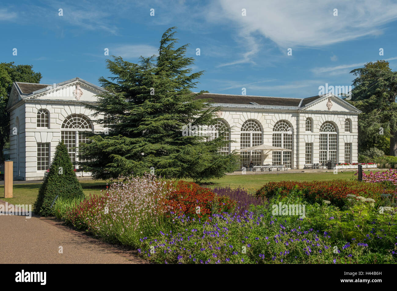 Die Orangerie, Kew Royal Botanical Gardens, London, England Stockfoto