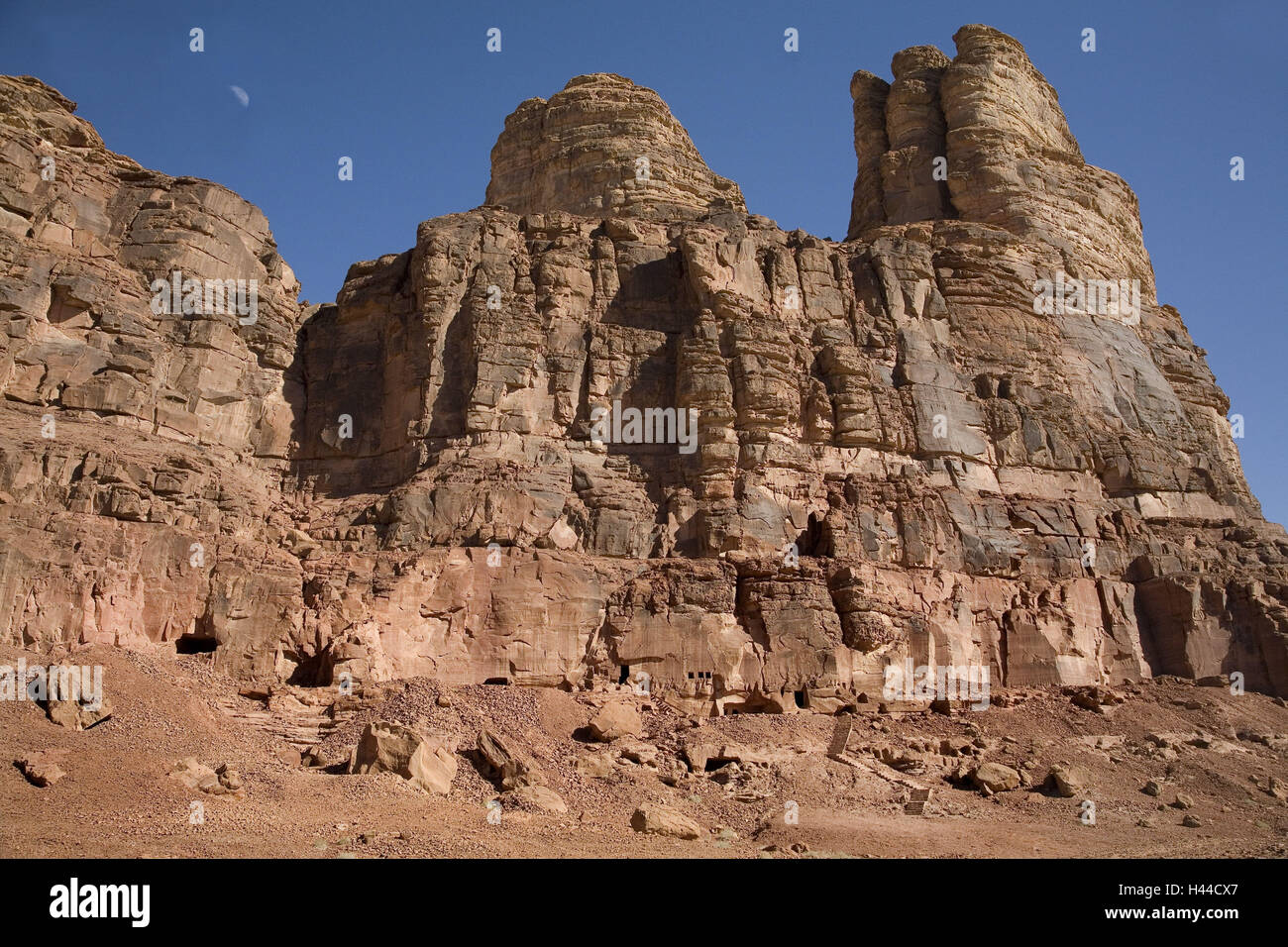Saudi Arabien, Provinz Tabuk, Al Ula, Felswand, Stockfoto