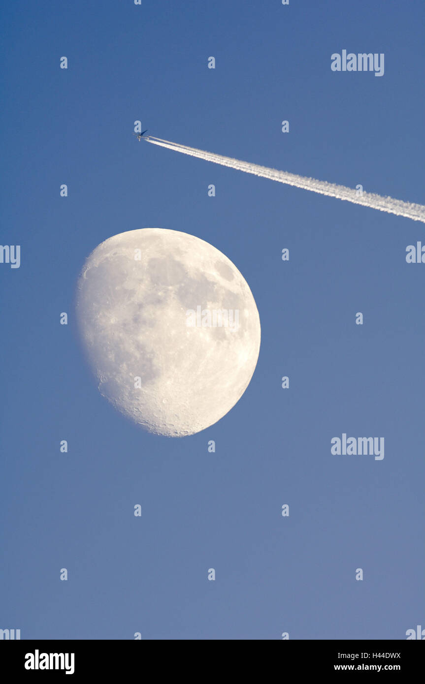 Mond, Flugzeug, [M] Stockfoto