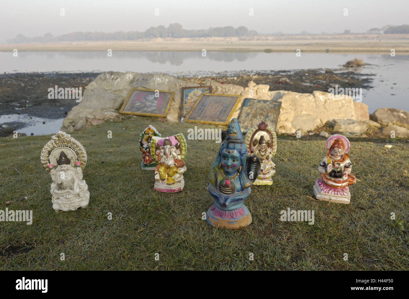 Indien, Uttar Pradesh, Göttern, Figuren, Bilder, Stockfoto