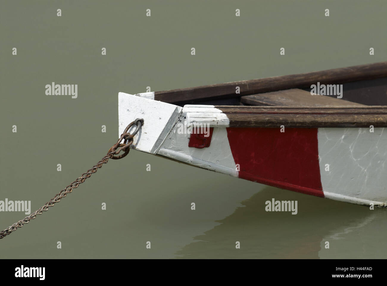 Fluss, Boot, Ring, Catena, Wasser, Spiegelung, weiß, rot, Stockfoto