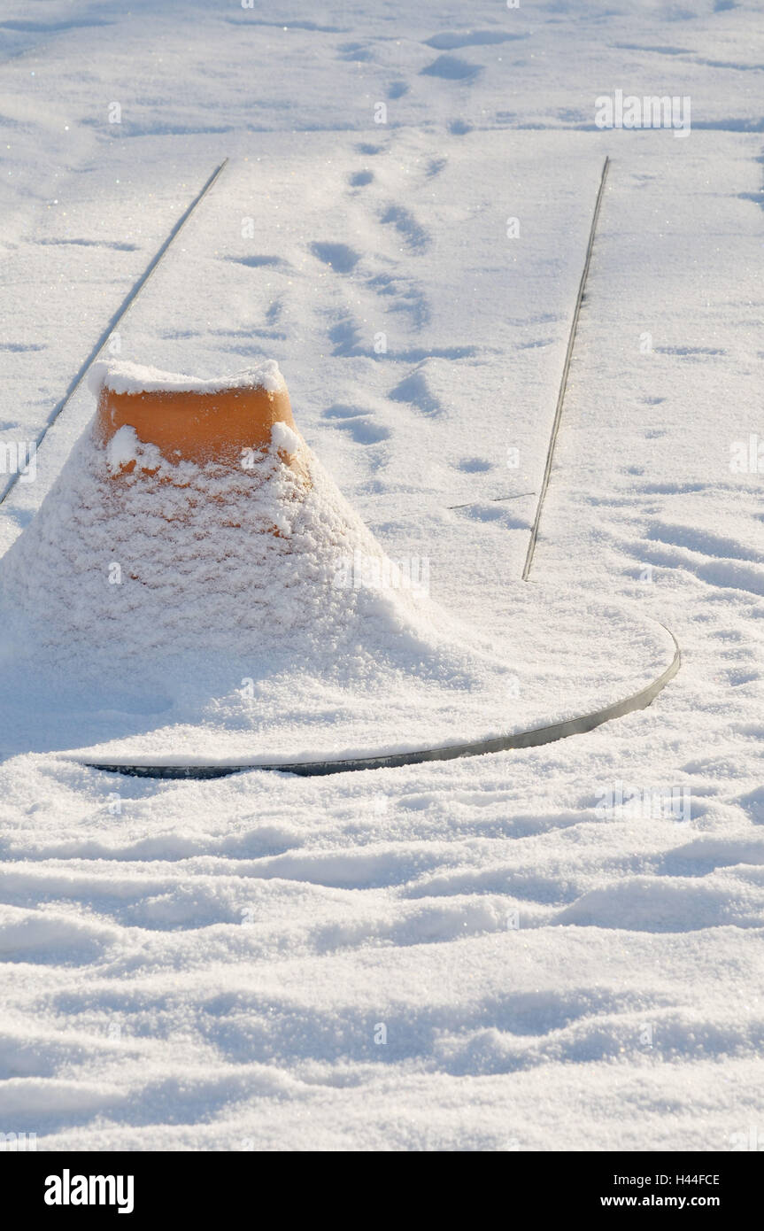 Mini-Golf-Flugbahn, Schnee, Winter Stockfotografie - Alamy