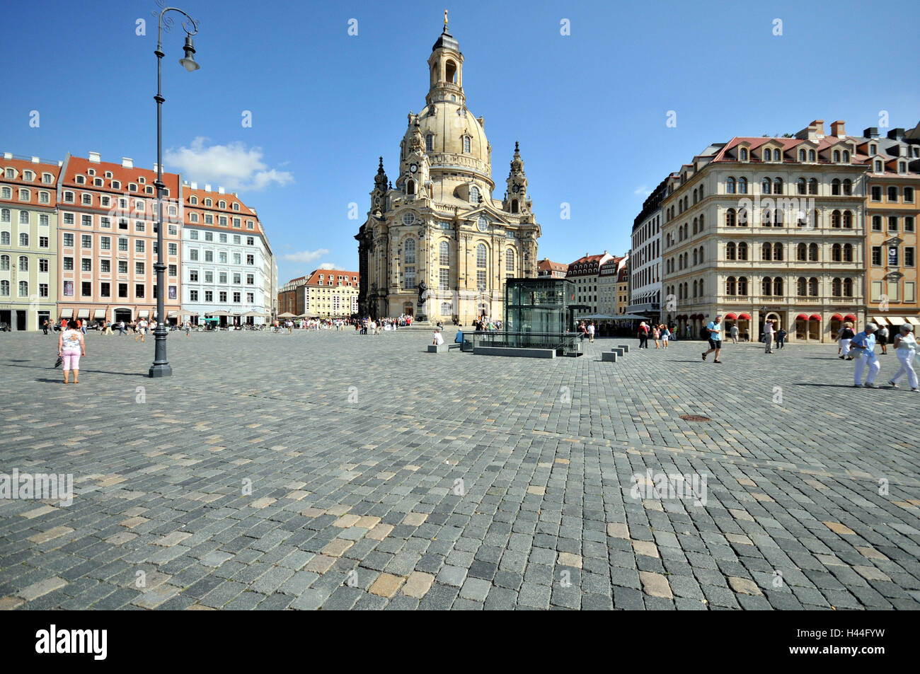 Kirche unserer Dame, neuer Markt, innere Altstadt, Dresden, Sachsen, Deutschland, Stockfoto