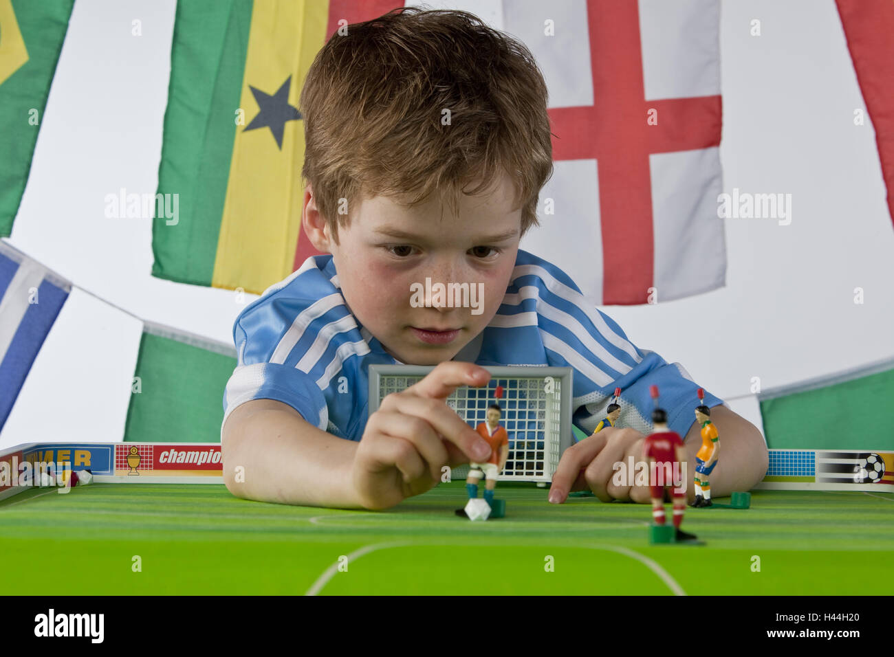 Kinder, Tischfußball, spielen, Stockfoto