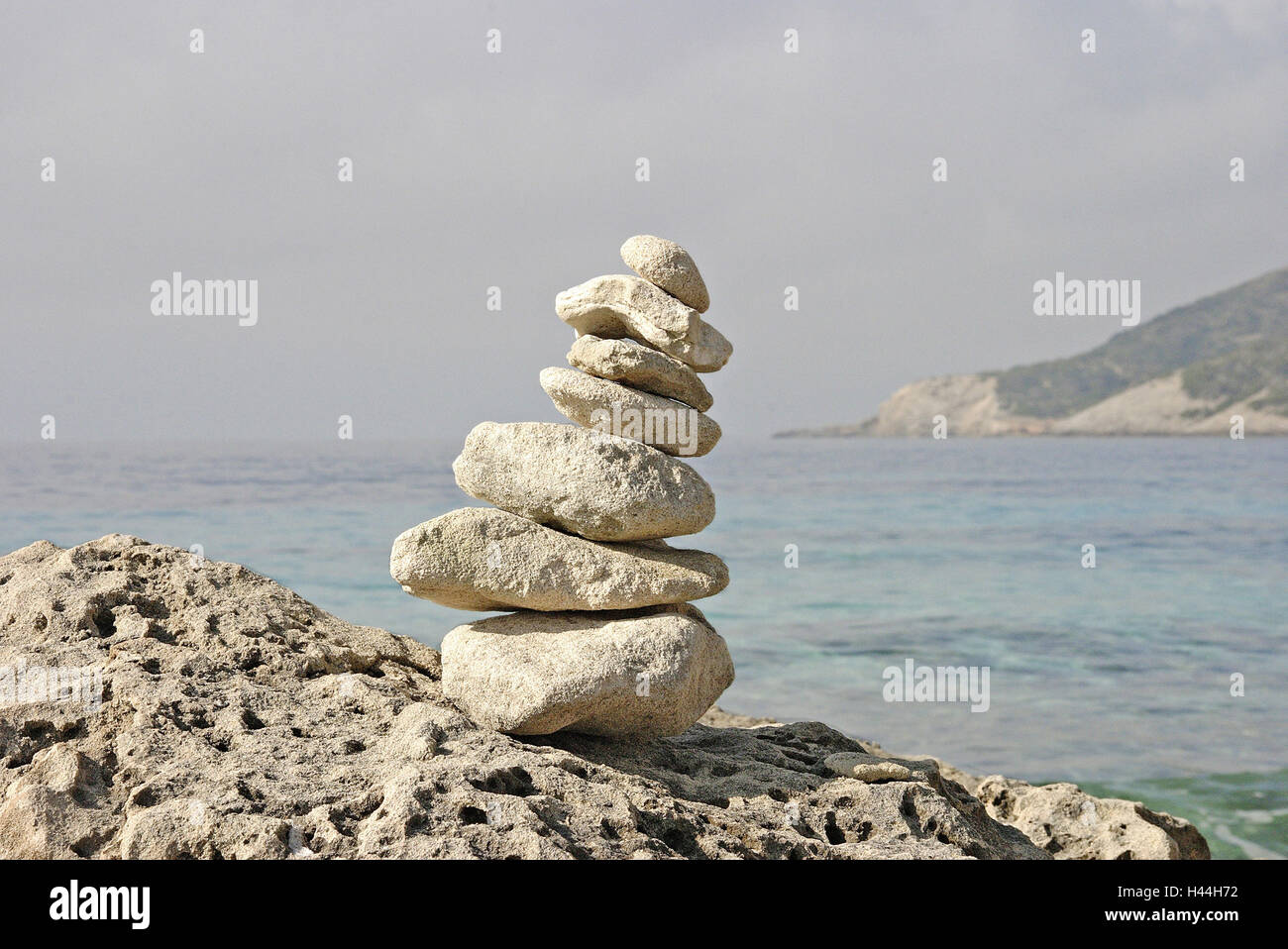 Galle Küste, Detail, Steinen, auf einander, Stockfoto