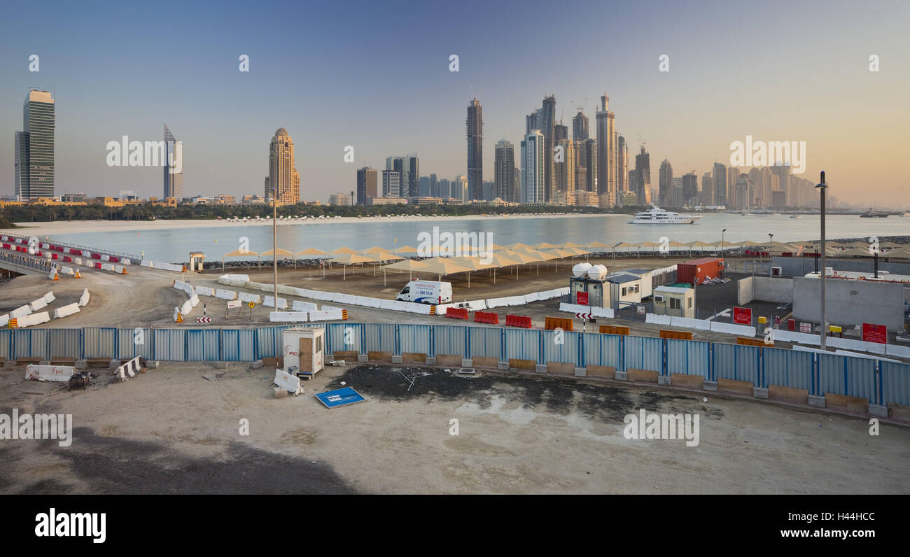 Vereinigte Arabische Emirate, Dubai, Dubai Marina, Küste, Stadtbild, Stockfoto