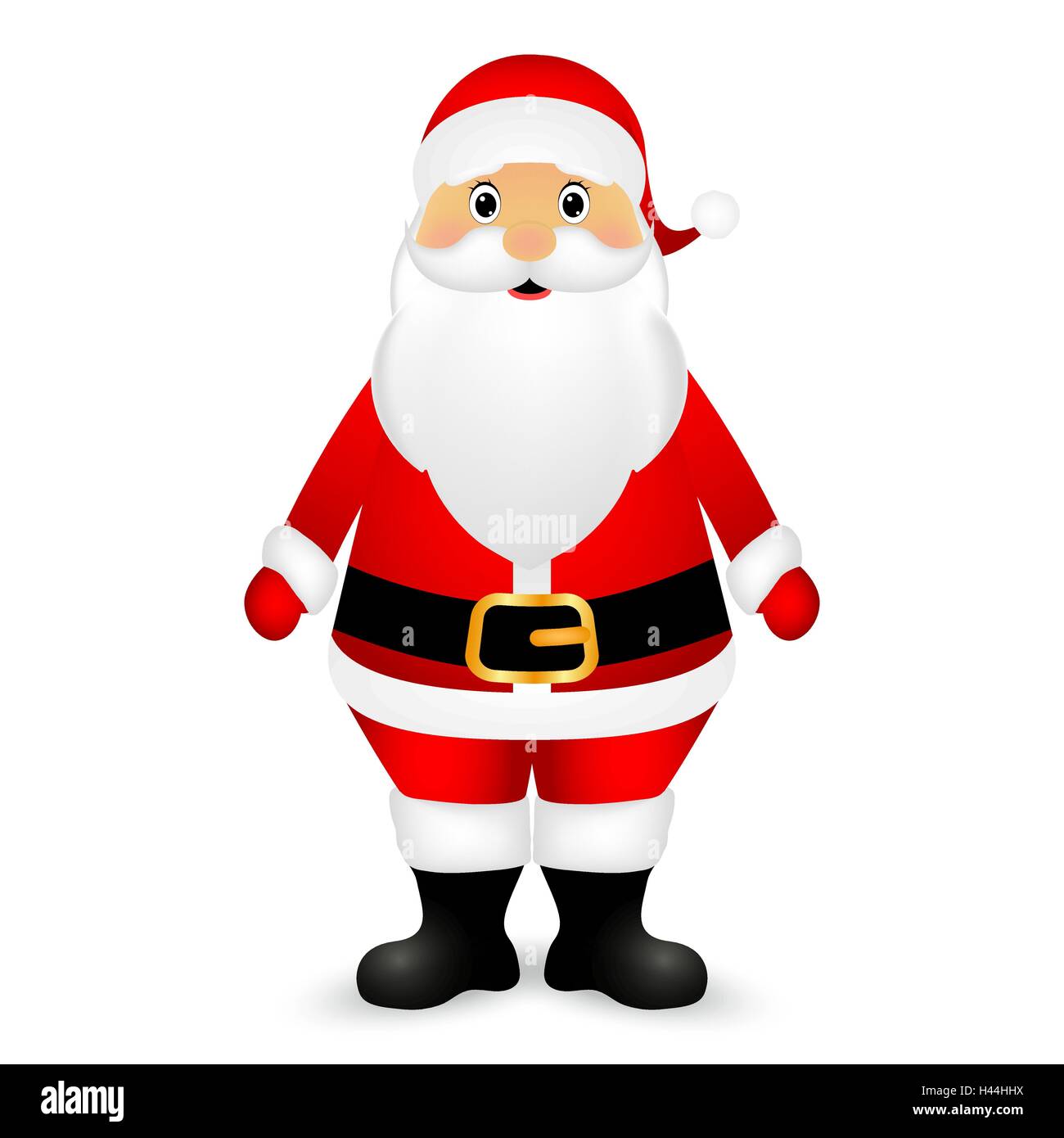 Weihnachtsmann stehend auf einem weißen Hintergrund Stock Vektor