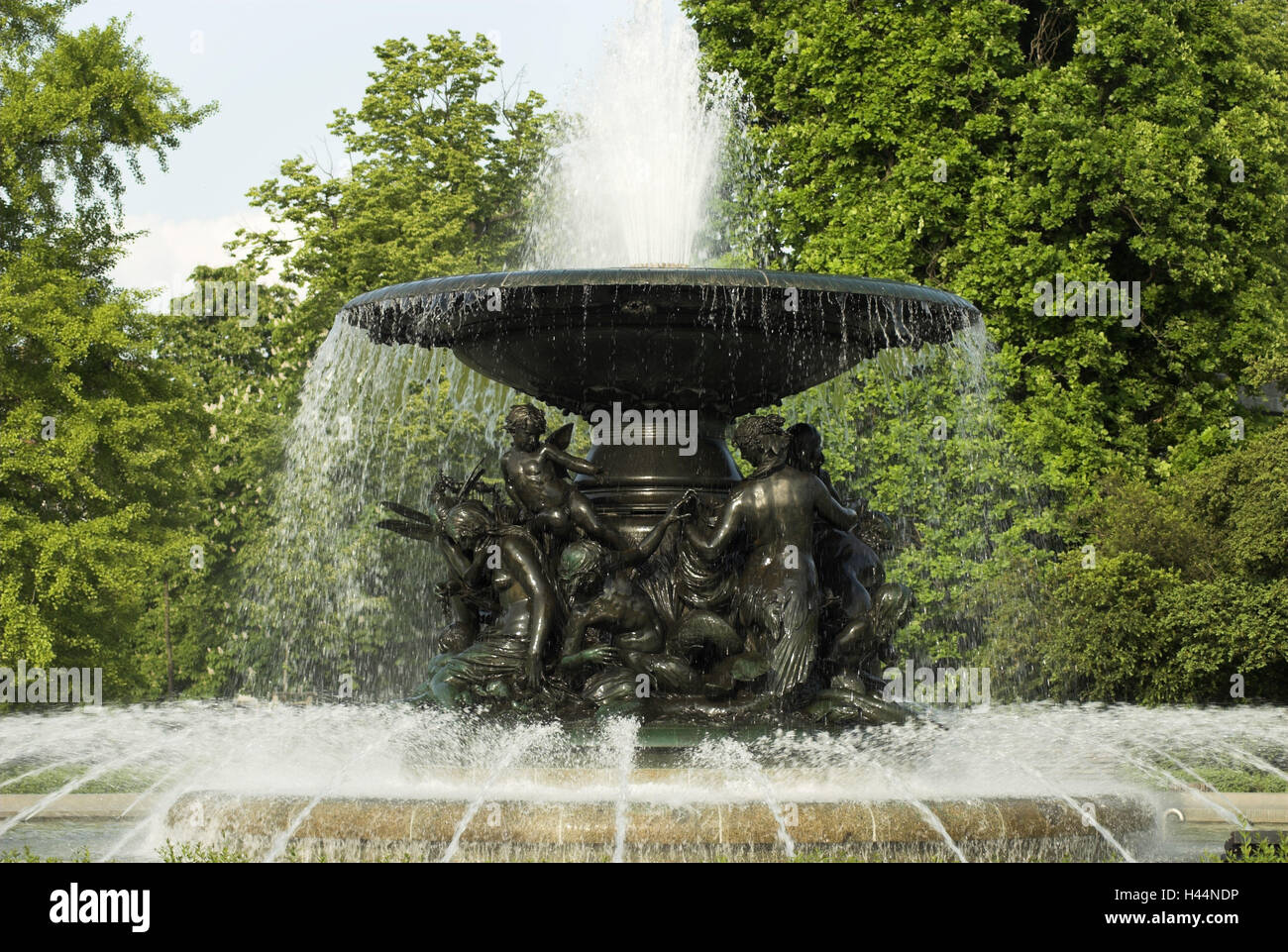 Deutschland, Sachsen, Dresden, Neustadt, Brunnen, Detail, Stockfoto