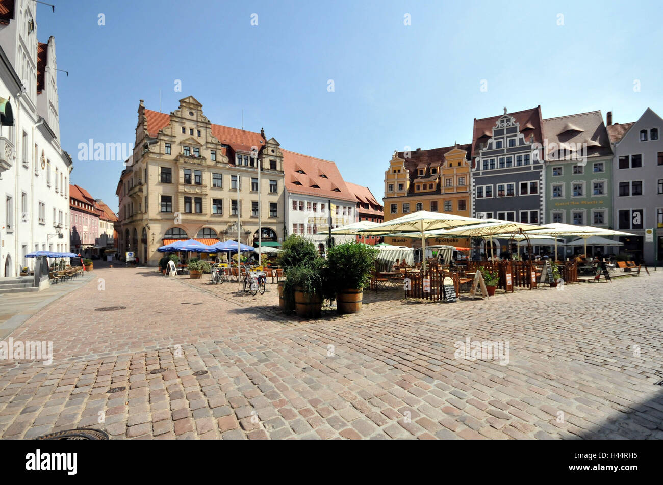 Marktplatz, Meißen, Sachsen, Deutschland, Stockfoto