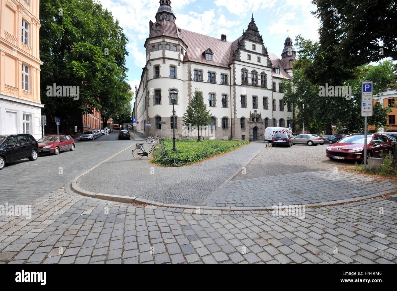 Amtsgericht, Gerichtsstrasse, Cottbus, Brandenburg, Deutschland, Stockfoto