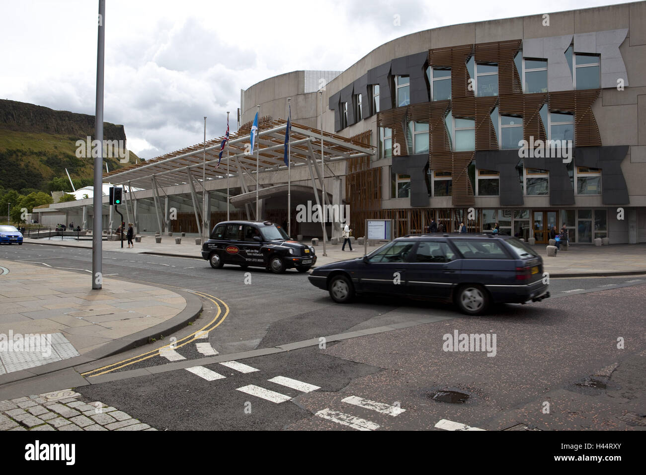 Großbritannien, Schottland, Stadt Edinburgh, Edinburgh, neuen Parlamentsgebäude, Architekt Enric Miralles Stirling Prize, 2005, Stockfoto