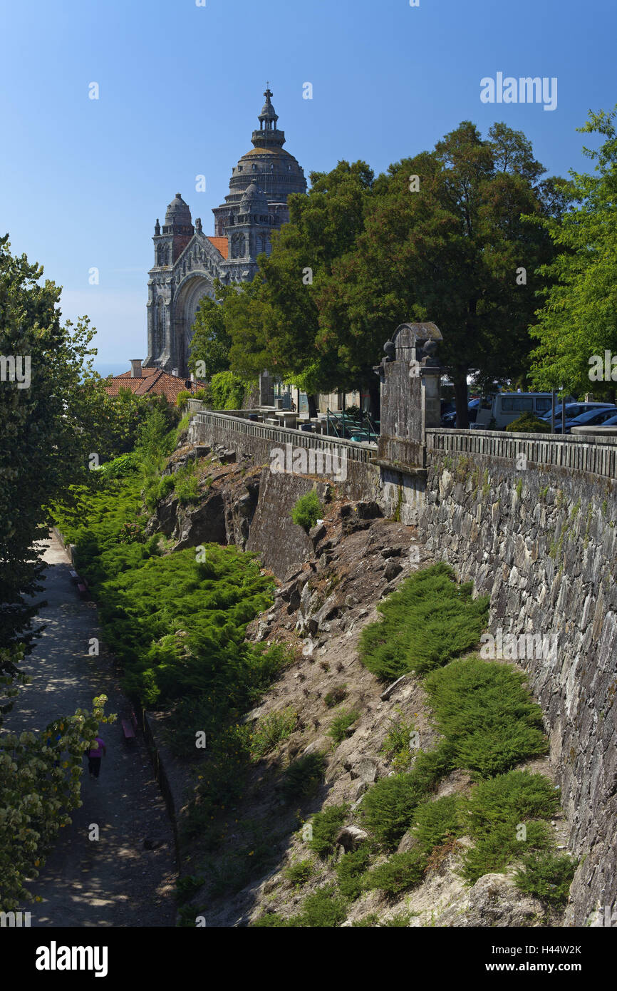 Nordportugal, Viana Th Castelo, Monte de Santa Luzia, Wallfahrt Kirche Santa Luzia, Detail, Stockfoto