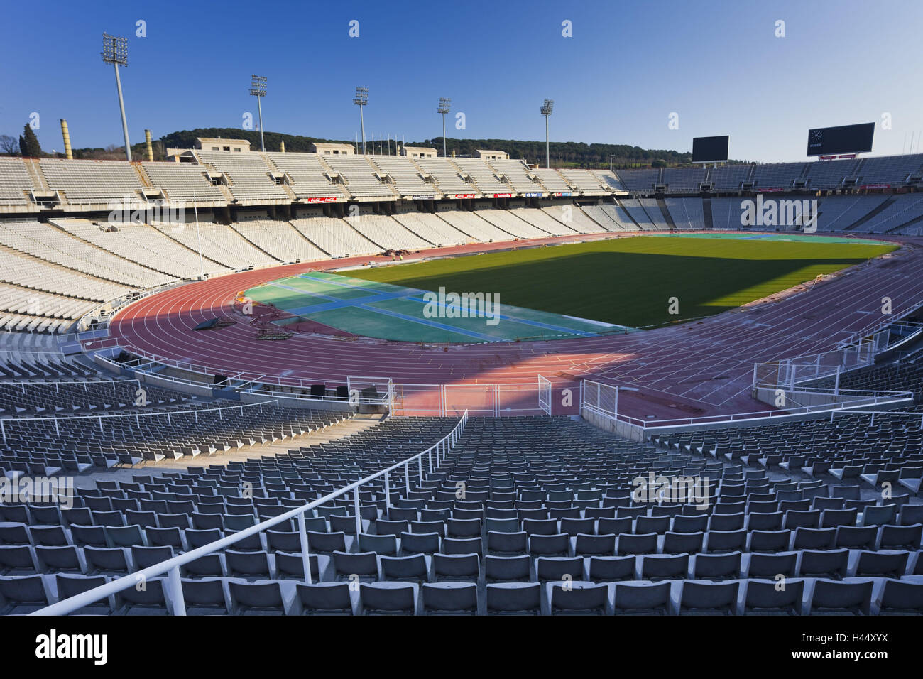 Spanien, Katalonien, Barcelona, Montjuic, Olympiastadion, Stockfoto