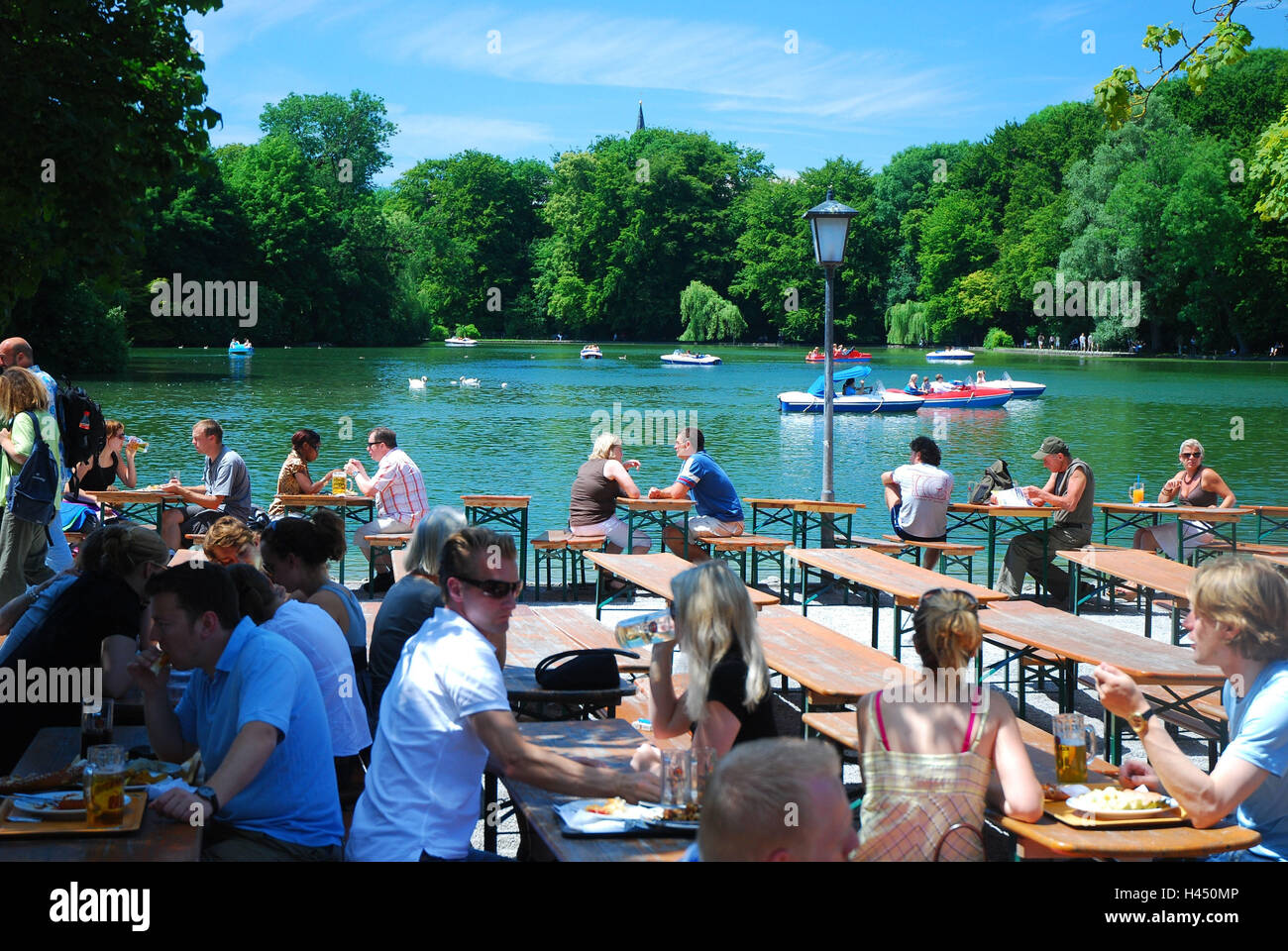 Deutschland Bayern Munchen Englischer Garten Kleinhesseloher