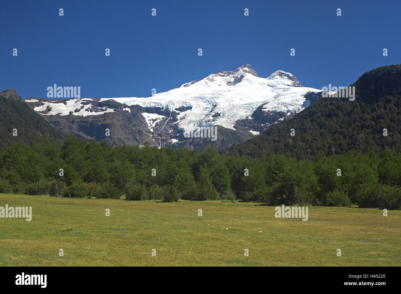 Argentinien, Patagonien, national park Nahuel Huapi, Vulkan Monte Tronador, 3554 m, Snowy, Stockfoto