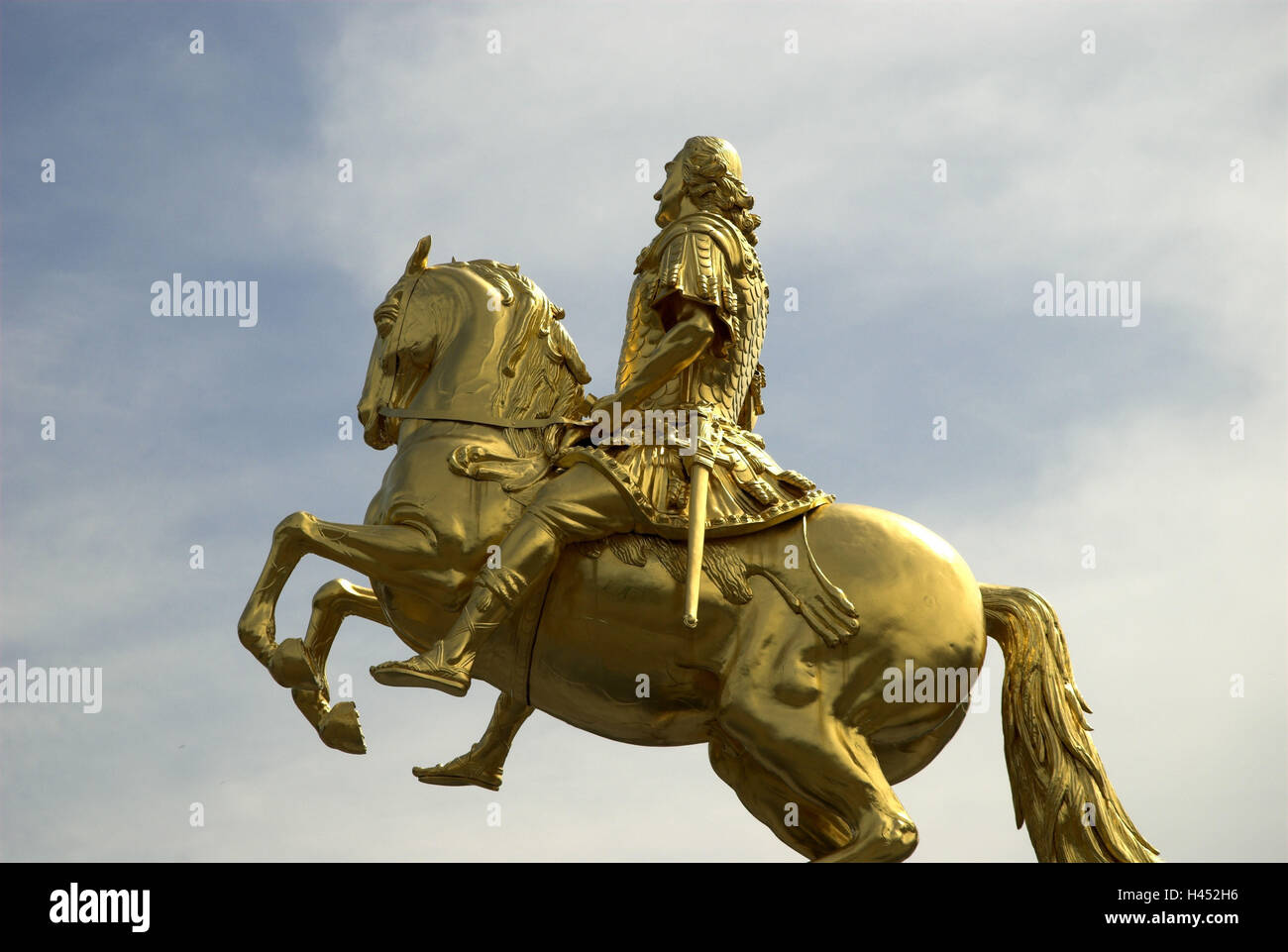 Denkmal "Goldener Reiter", Stockfoto