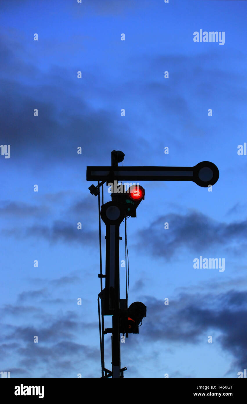 Abschnitt, Form Signal, Dämmerung, Stockfoto