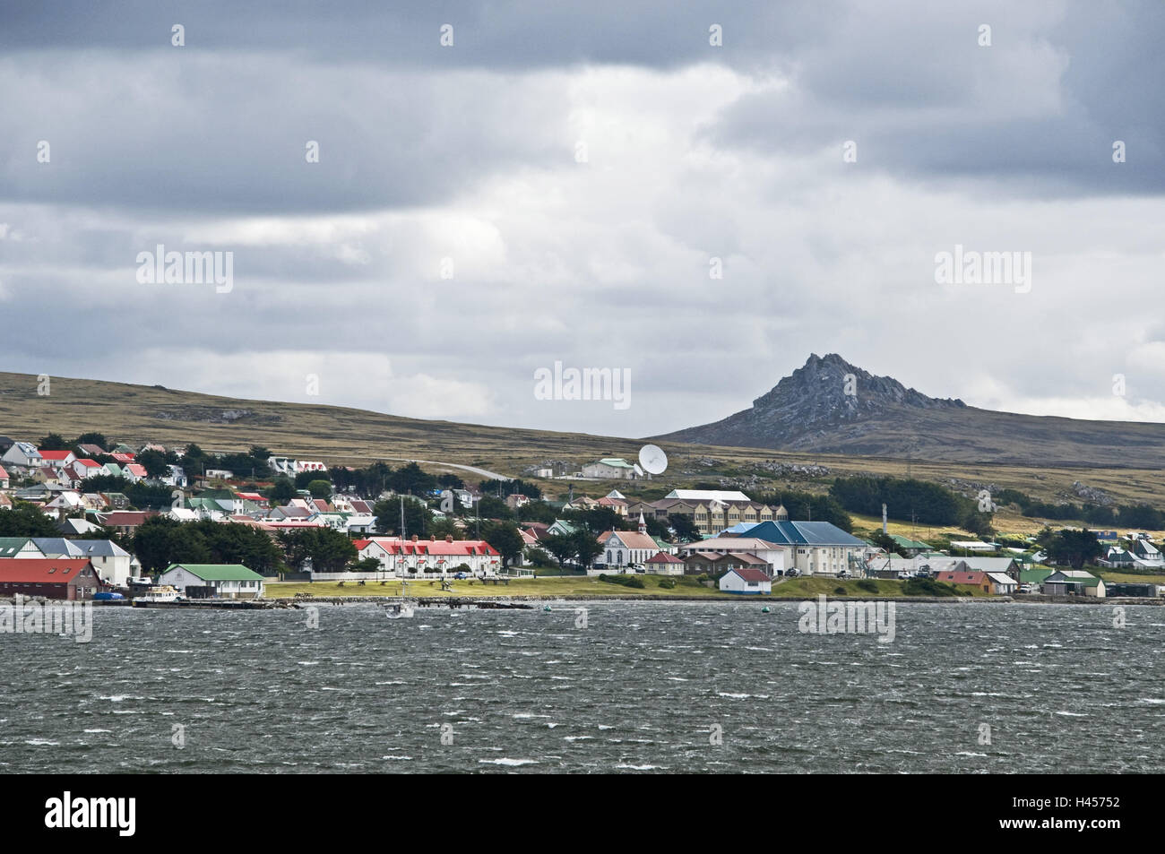 Die Falkland-Inseln, port Stanley, lokale Ansicht, Bucht, Stockfoto