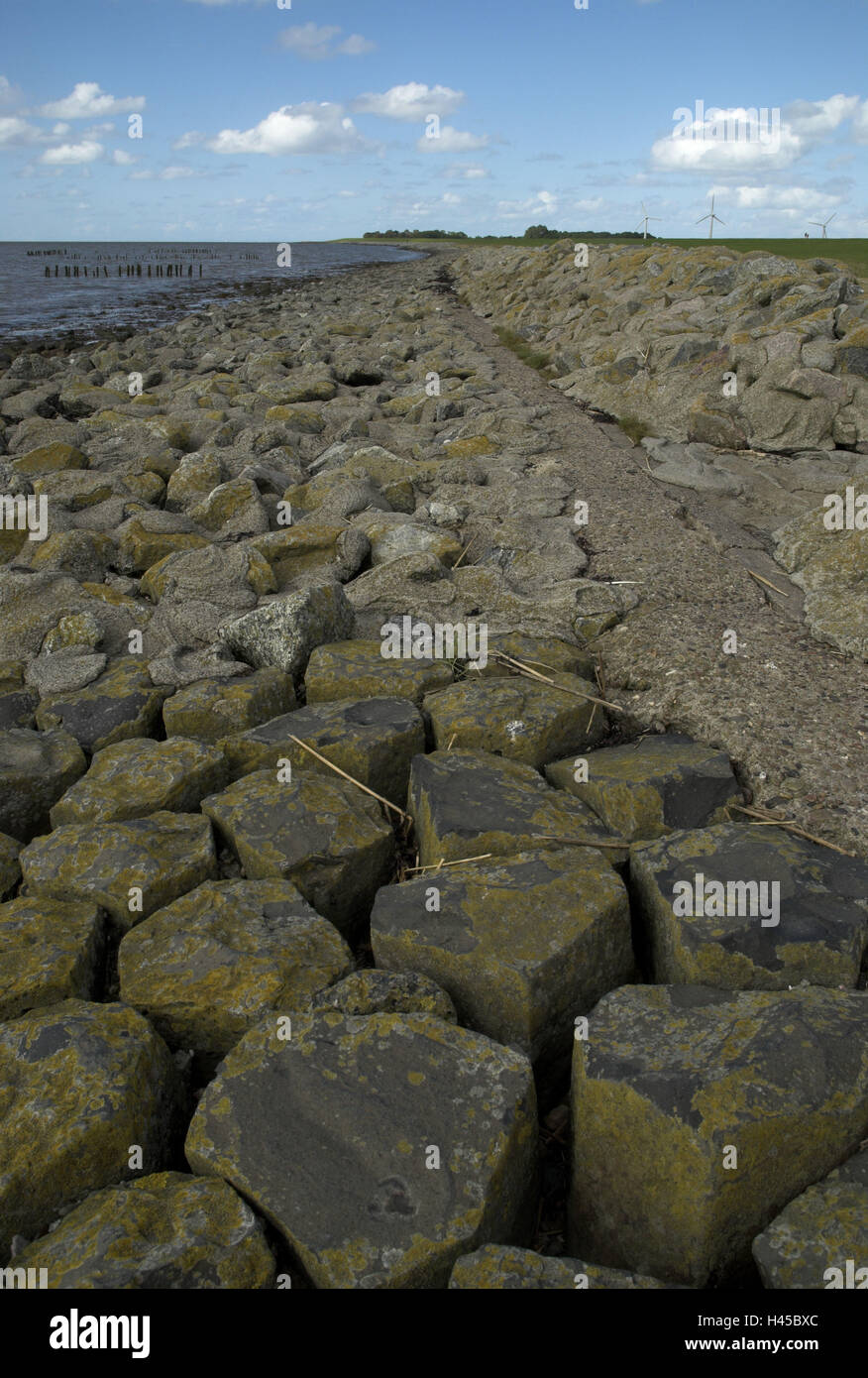 Die Nordsee, Küste, Basalt-Säulen, Stockfoto