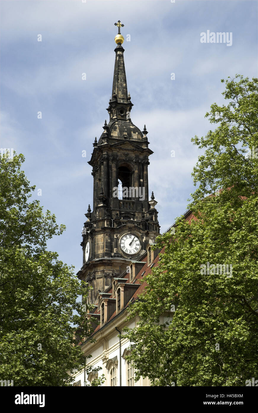Deutschland, Sachsen, Dresden, Kirche der Heiligen drei Könige, Kirchturm, Kirchturm, Stockfoto