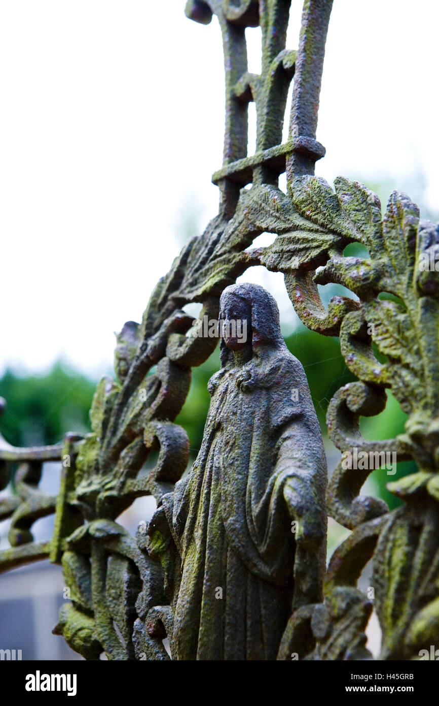 Friedhof, Muttergottes Figur, Detail, Stockfoto