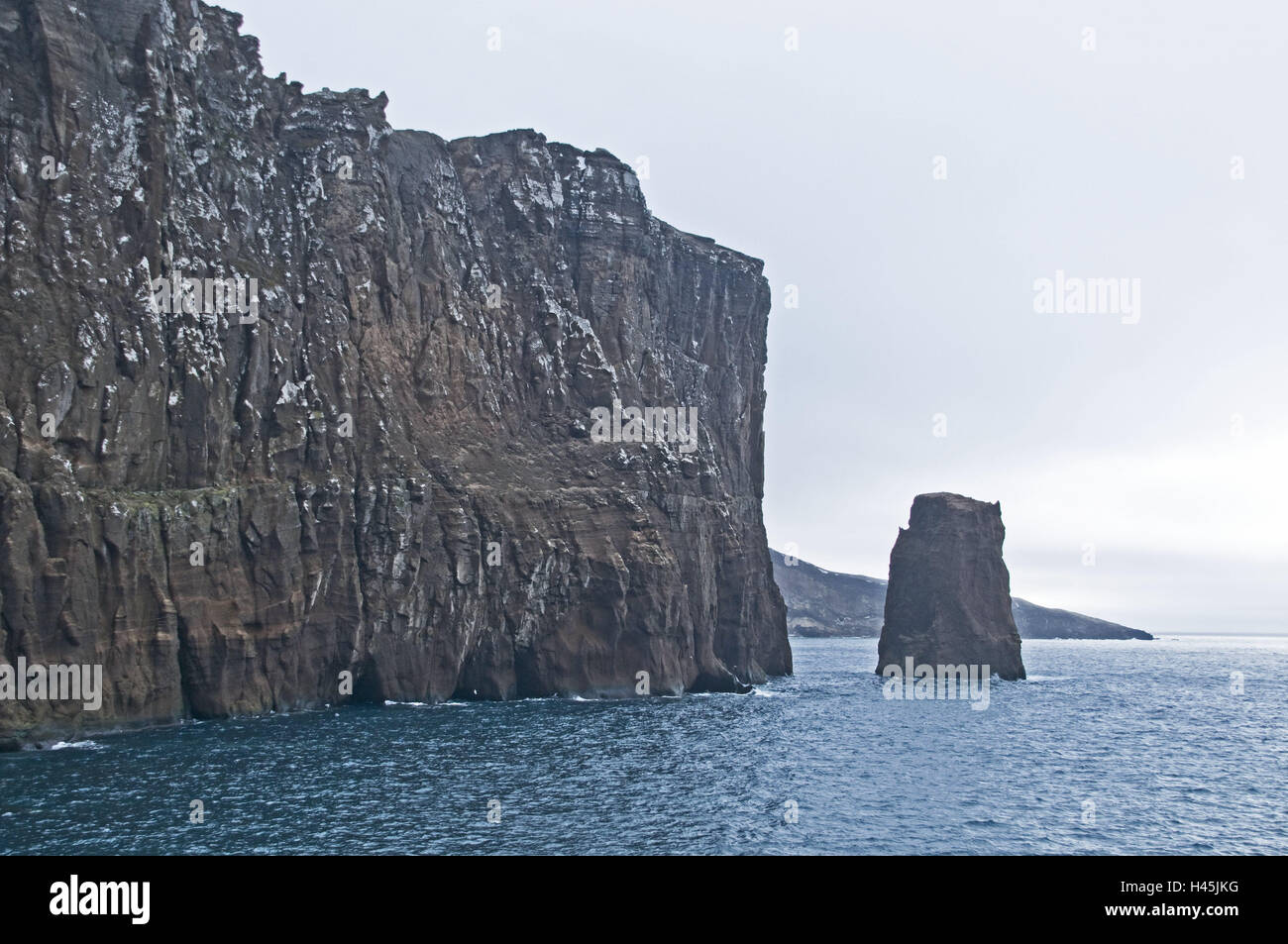 Antarktis, Südshetlandinseln, Deception Island, Rock, Insel, Vulkan-Fels, Vulkan, Ozean, Wasser, Landschaft, Stockfoto