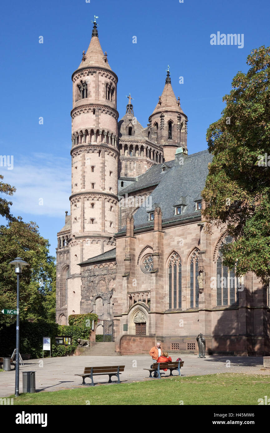 Europa, Deutschland, Rheinland-Pfalz, Worms, Dom Stück Peter, Stockfoto