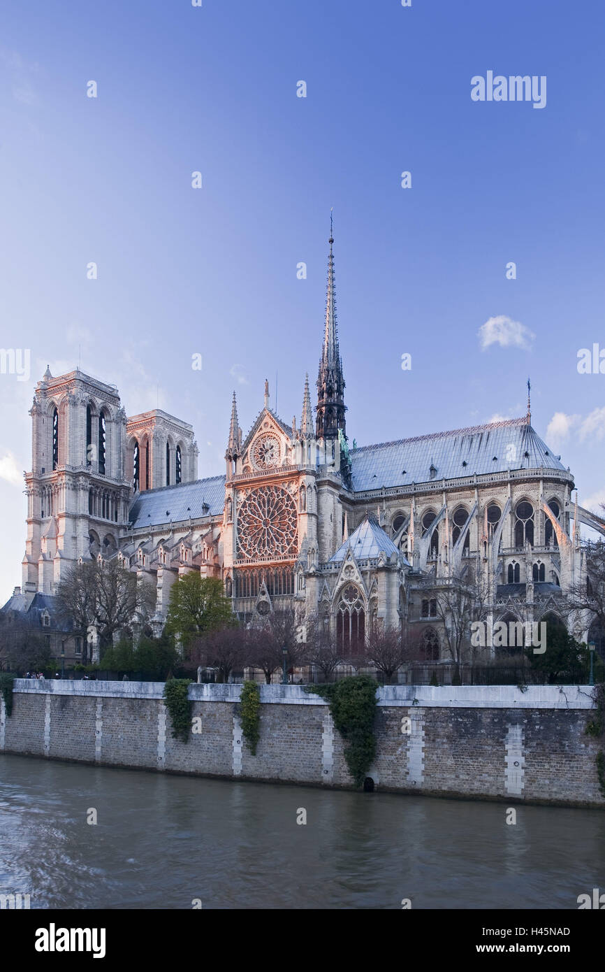 Frankreich, Paris, Ile De La Cite, Kathedrale Notre-Dame, seine, Stockfoto