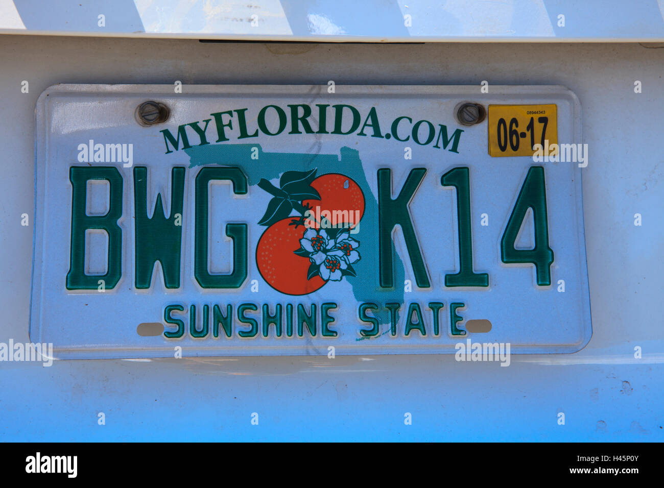 Kfz-Kennzeichen, USA Stockfoto