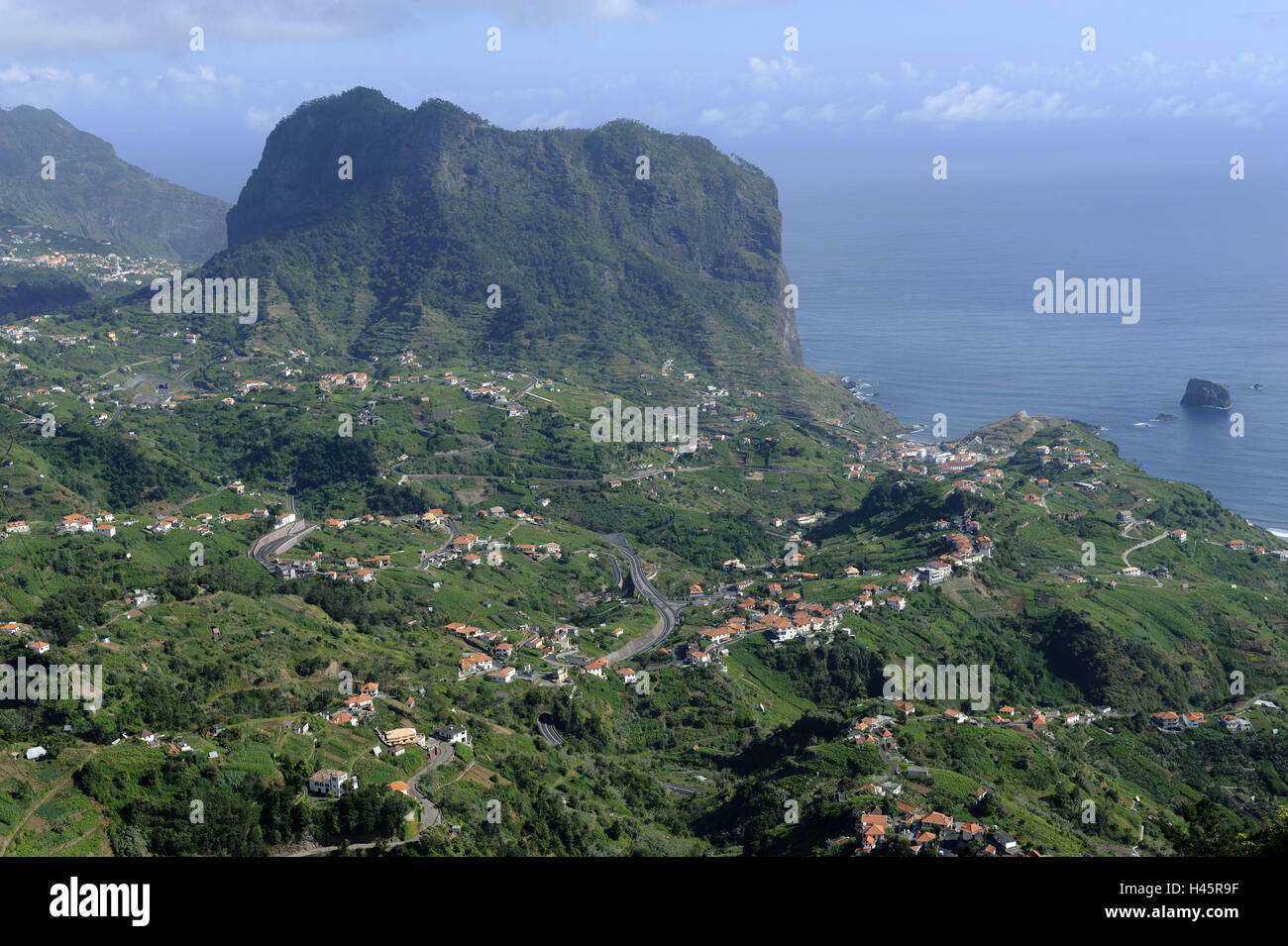 Portugal, Madeira Insel Faial, Küstenregion, eagle Rock, Stockfoto