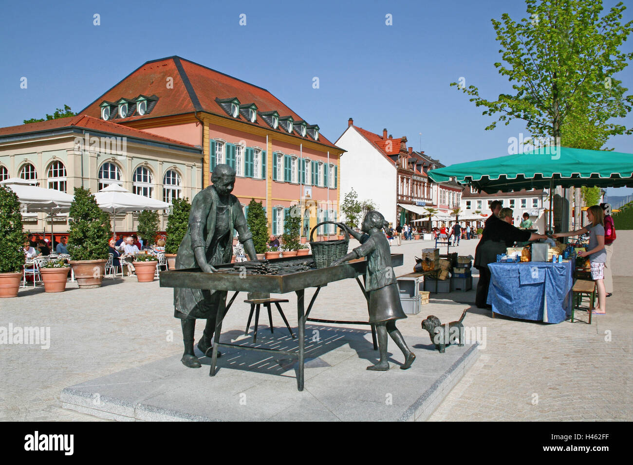 Deutschland, Baden-Wurttemberg, Schwetzingen, Schlossplatz, Spargel-Markt, Stockfoto